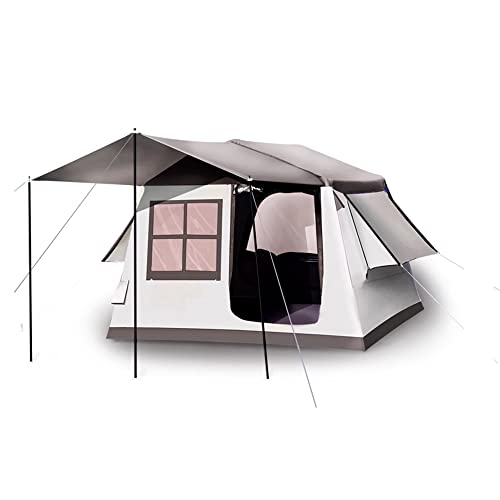 Aufblasbares Campingzelt mit Vordach, Pumpe, Outdoor-Glamping-Zelte für 4–5 Personen, 4-Jahreszeiten-wasserdichtes, winddichtes Haus für Camping und Wandern von YXZYFPP