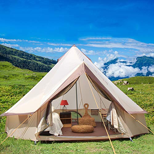 Outdoor-Zelt, große Jurte, Winddicht, kalt und wasserdicht, Outdoor-Campingplatz, luxuriös und schön, geeignet für Familien- und Gruppenreisen, bietet Platz für 3–10 Personen von YXZYFPP