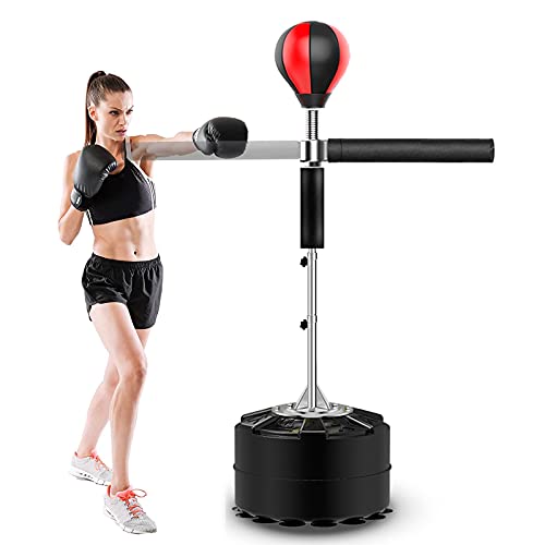 Speed-Boxsäcke für Erwachsene und Damen mit drehbarem Arm, höhenverstellbares Standbox-Trainingsgerät für Kampfsport und Kickboxen im Fitnessstudio zu Hause von YXZYFPP