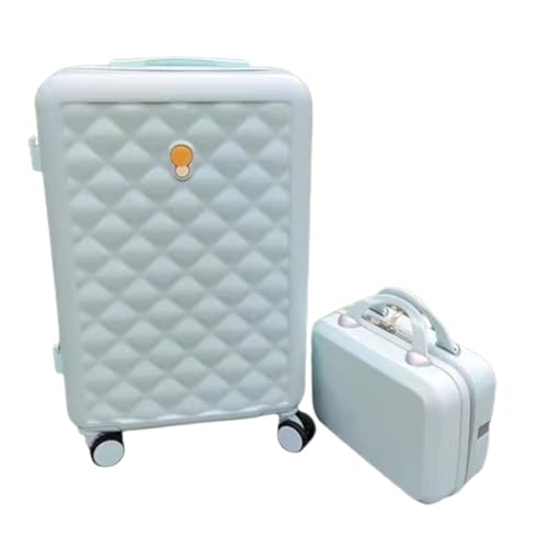 YXZYFPP Gepäcksets, 2-teilig, PP-Koffer mit Spinnerrädern, langlebiges Gepäckset, Handgepäck-Set für Damen und Herren (Blue 26in) von YXZYFPP