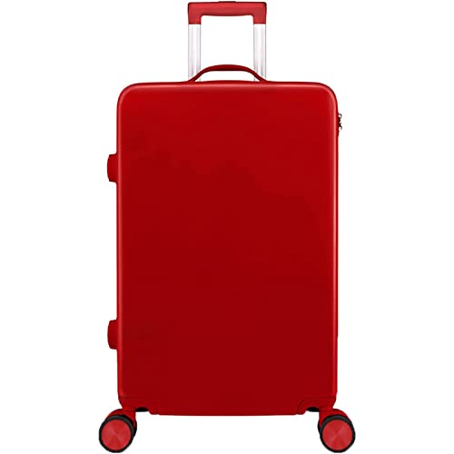 YXZYFPP Leises Abrieb- und Stummschaltungsgepäck, Universalrad, Studenten-Kabinengepäck, Boarding-Koffer, Reißverschluss-Schließbox, Aluminiumrahmen-Gepäck, glatt (Red) von YXZYFPP