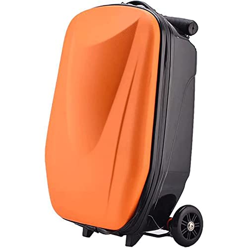 YXZYFPP Leises Trolley-Gepäck aus Aluminiumlegierung, Verschleißfestigkeit und Stoßdämpfung, Hartschalen-Gepäck für Studenten, Trolley-Koffer, Reise-Boarding-Koffer, glatt (Orange) von YXZYFPP