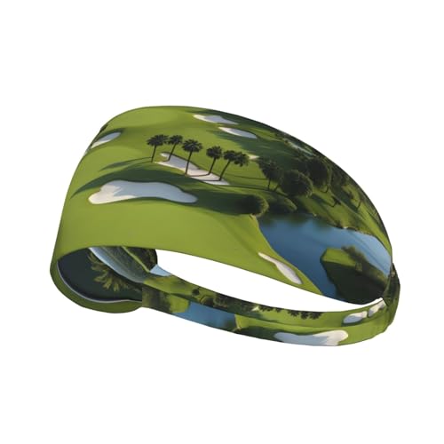 Elastisches Unisex-Sport-Stirnband, feuchtigkeitsableitend, athletisch für Laufen, Training, Outdoor-Sport, Golf, Resort, Park von YYHWHJDE