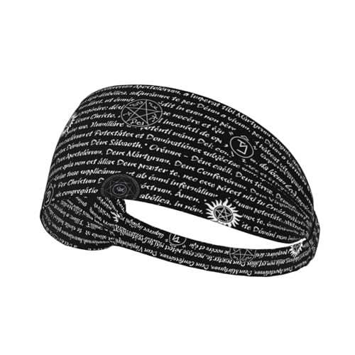 Elastisches Unisex-Sport-Stirnband, feuchtigkeitsableitend, athletisch für Laufen, Training, Outdoor-Sport, übernatürliche Inspirationsdrucke von YYHWHJDE