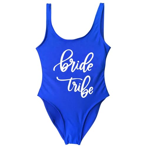 YYNLIN Bikini Bridal Tribal Print One Piece Badeanzug Frauen Bikini Hochzeitsfeier Rückenloser Strand Tragen EIN Stück-königlicher Stamm 2-l von YYNLIN