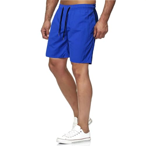 YYNLIN Shorts Herren Herren Schnell Trocknende Solid Color Beach Hosen Herren Sportfitnessshorts Für Männer-blau-XL von YYNLIN