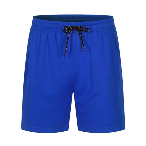 YYNLIN Shorts Herren Herren Shorts Sommer Casual Running Sports Elasticated Taille Shorts Mit Reißverschlüssen-blau-l von YYNLIN