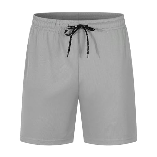 YYNLIN Shorts Herren Herren Shorts Sommer Casual Running Sports Elasticated Taille Shorts Mit Reißverschlüssen-grau-l von YYNLIN