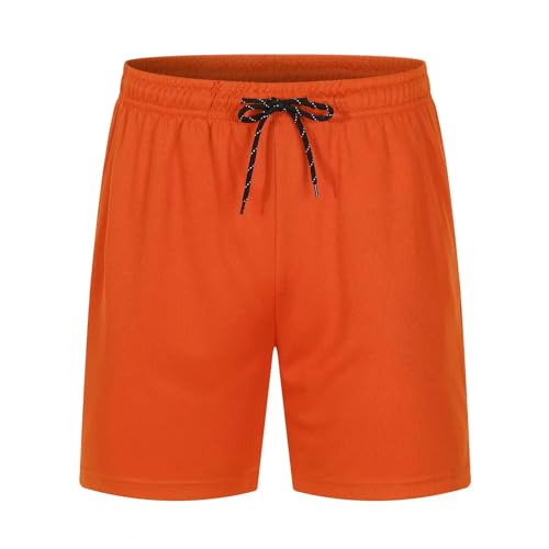 YYNLIN Shorts Herren Herren Shorts Sommer Casual Running Sports Elasticated Taille Shorts Mit Reißverschlüssen-orange-4xl von YYNLIN