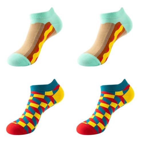 YYNLIN Socken Herren 43-46 Mode Socken Harajuku Fruchttier Lässt Casual Knöchel Niedrig Geschnitten Sox-s-35-43 von YYNLIN