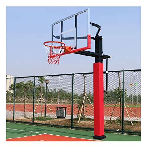 Basketballständer Der Feste Basketballkorb für den Außenbereich kann auf eine Höhe von 1,4 bis 3,05 m eingestellt Werden, Dunk-Spiel mit Dehnschraubeninstallation von YYNLJY