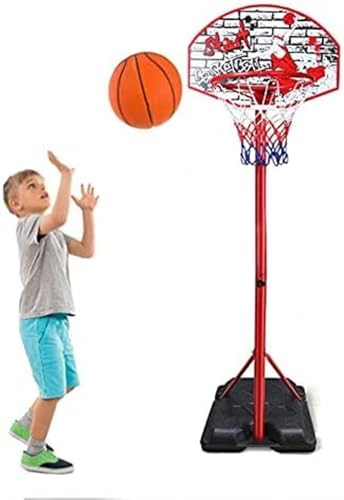 Extra hoher 2,7 m Basketballkorb für Kinder und Teenager, mit Bällen und 64 cm Rückwand, höhenverstellbar von YYNLJY