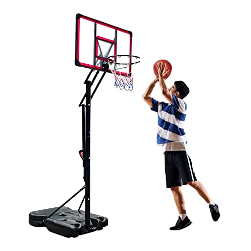 Tragbarer, anhebbarer Basketballkorb für den Innen- und Außenbereich, Rückwand und Stahlrohr-Dunk-Rack. Die Basis kann mit 90–100 kg Sand und Wasser gefüllt Werden von YYNLJY