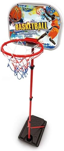 Tragbarer Basketballständer Q1897 Verstellbares, tragbares Basketball-Set für Kinder, höhenverstellbar, mit Ballnetz, tragbarer Basketball von YYNLJY