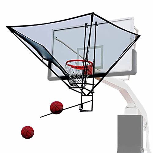YYNLJY Basketballkorb-Rücklaufbefestigung, Metall-Basketball-Rebounder-System, Basketball-Schießtrainer-Hilfsnetz, Basketball-Ball-Rücklauf mit Tasche von YYNLJY