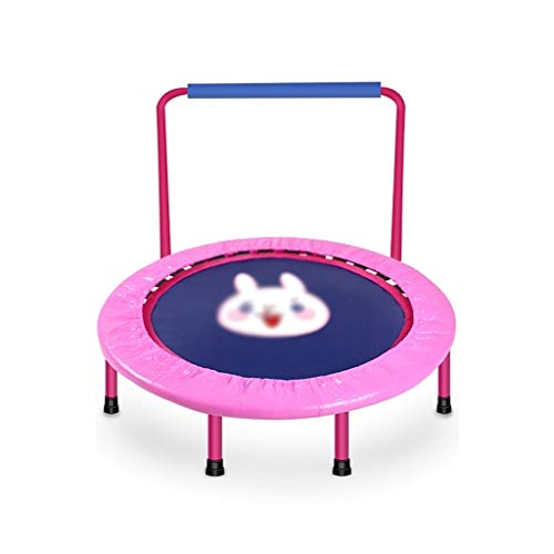 Übungstrampolin Mini-Trampolin, faltbares Kindertrampolin für den Außenbereich, Spielzeugtrampolin für den Innenbereich, maximale Belastung 100 kg (2 Farben) Fitness-Trampolin (Rosa) von YYOOYYZ