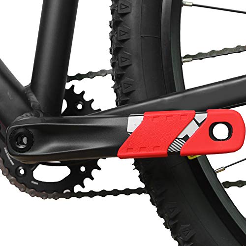YYQTGG Hochwertiger, Stoßfester, Farbechter Kurbelschutz aus Reißfestem Silikon, Geeignet für die Meisten Arten von Fahrradkurbeln (Rot) von YYQTGG