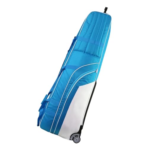 Golfbag Herren Carry Golfschläger-Tragetasche, robuste Golf-Reisetaschen for Flugreisen, gepolsterte Golfschläger-Reisetasche aus Nylon mit 2 Rädern (Color : Blue) von YZTGDKY