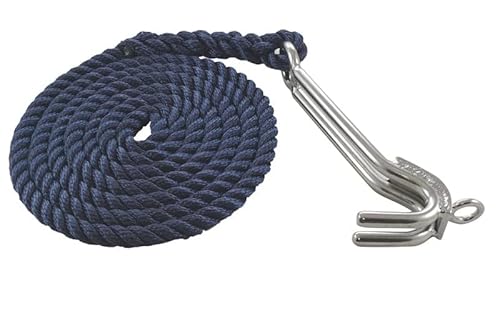 Yacht Steel Edelstahl Kettenkralle 6mm, 160mm, 3m Seillänge von Yacht Steel