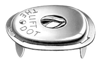 Yacht Steel Lift-The-Dot Sockel, Messing vernickelt, 5,6mm von Yacht Steel