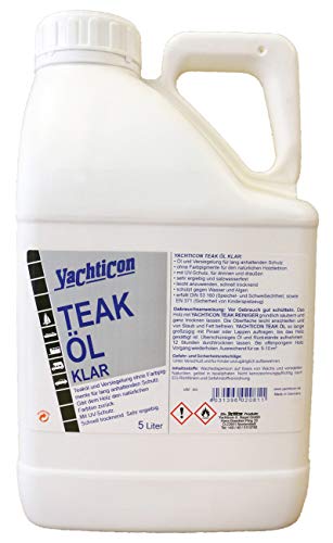 YACHTICON Teak Öl klar - Teakpflege 5 Liter von YACHTICON