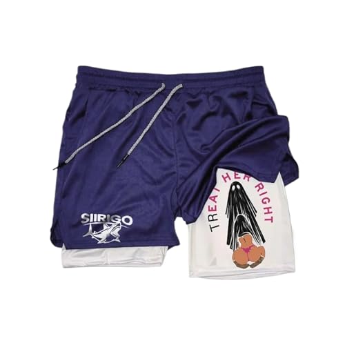 Siirigo Shorts Herren, Sexy Boobs Grafik-Print-Fitness-Performance-Shorts, Laufshorts mit Handytasche (3XL,B-6) von Yacriso