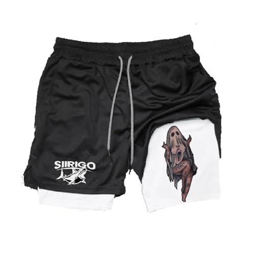 Siirigo Shorts Herren, Sexy Boobs Grafik-Print-Fitness-Performance-Shorts, Laufshorts mit Handytasche (M,C-2) von Yacriso