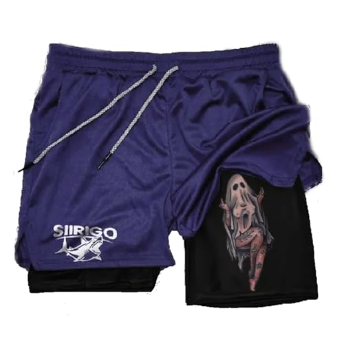 Siirigo Shorts Herren, Sexy Boobs Grafik-Print-Fitness-Performance-Shorts, Laufshorts mit Handytasche (XS,C-6) von Yacriso