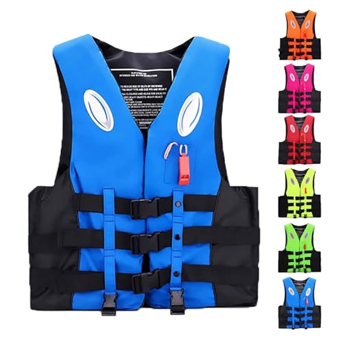Yahbrra Swimming Vest Kinder Schwimmweste, Ideale Schwimmhilfe für Jungen, Schwimmen Jacke mit Einstellbare Sicherheits Straps(Color:Blue,Size:L) von Yahbrra