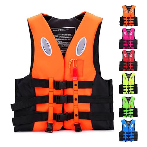 Yahbrra Swimming Vest Kinder Schwimmweste, Ideale Schwimmhilfe für Jungen, Schwimmen Jacke mit Einstellbare Sicherheits Straps(Color:Orange,Size:S) von Yahbrra
