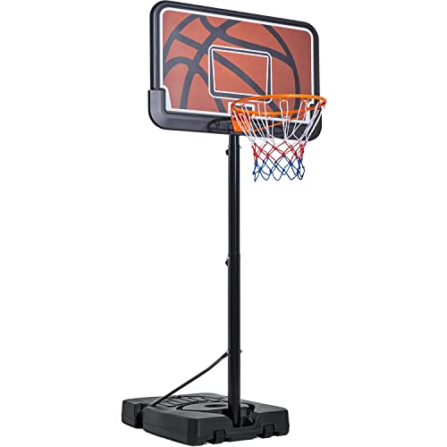 Yaheetech 233 bis 308 cm Höhenverstellbarer Basketballständer Mobile Basketballanlage für Indoor oder Outdoor Basketballkorb mit Wasser oder Sand Befüllbar von Yaheetech