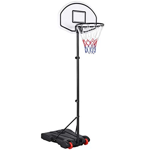 Yaheetech Basketballständer Basketballkorb mit Ständer Indoor Korbanlage Basketballanlage Höhenverstellbar von 196 bis 251 cm von Yaheetech