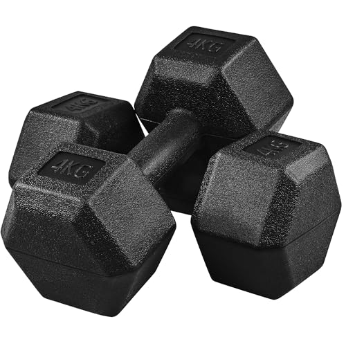 Yaheetech Hanteln Set 2er Kurzhanteln für Krafttraining oder zu Hause Hantelset 2 stück Hanteln Dumbbell Set Fitness 2er Set 2x4 kg von Yaheetech