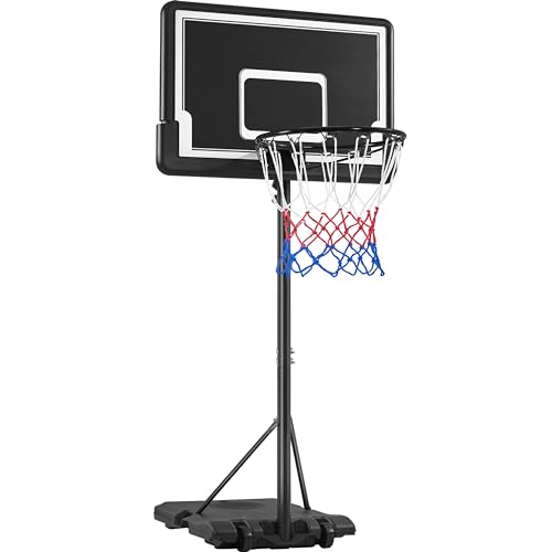 Yaheetech Mobiler Basketballständer Höhenverstellbarer Basketballkorb Korbanlage mit Rollen Basketballanlage für Indoor/Outdoor Verstellbare Korbhöhe 234 cm – 264 cm von Yaheetech