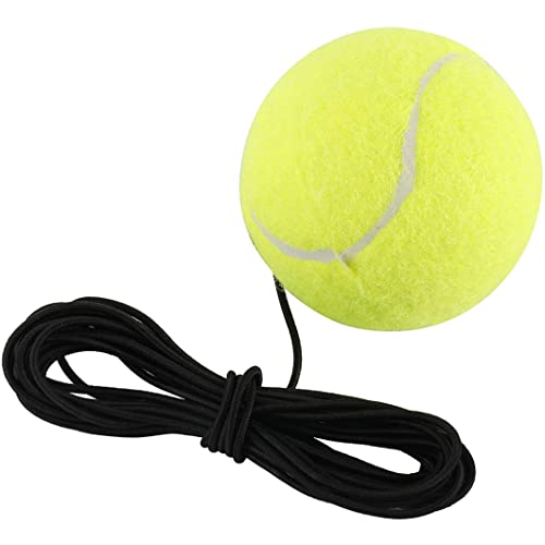 Yahunosu Tennisball, 4PCS -Tennis -Trainingsball mit Schnur, langlebiger gelber Tennisrebound Ball, Selbsttraining Tennis Ersatzball für Einzelspieler -Trainingsausrüstung für Anfänger von Yahunosu