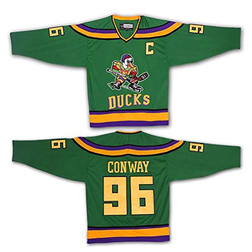 Yajun Charlie Conway #96 Mighty Ducks Film Eishockey Trikots Jersey NHL Herren Sweatshirts Atmungsaktiv T-Shirt Bekleidung,3XL von Yajun
