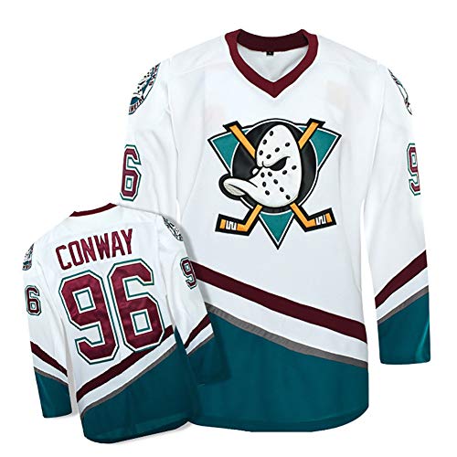 Yajun Charlie Conway #96 Mighty Ducks Film Eishockey Trikots Jersey NHL Herren Sweatshirts Atmungsaktiv T-Shirt Bekleidung,M von Yajun
