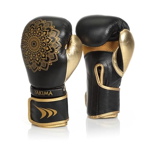Handschuhe für Damen Mandala Black/Gold von Yakimasport