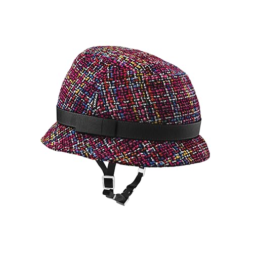 YAKKAY Pink Jazz Cover + Helm | Größe L | Fahrradhelm Mütze & Smart Two Fahrrad Helm Set | Öltuch Helmmütze für Damen & Herren | Tauschbarer Helmüberzug aus beschichteter Baumwolle von Yakkay