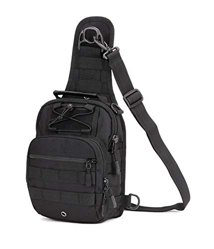 Yakmoo Tactical Brusttasche Military Schultertasche Wasserdicht Molle System Chest Sling Pack Crossbody Bag Umhängetasche für Outdoors von Yakmoo