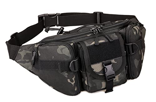 Yakmoo Große Hüfttasche Taktischer Militärstil Bauchtasche Wasserdicht Molle System Gürteltasche von Multifunktion für Outdoors Camouflage von Yakmoo