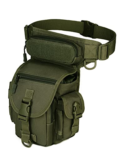 Yakmoo Taktische Militärische Beintasche Molle System Hüfttasche wasserdichte Gürteltasche Beinbeutel für Outdoors von Yakmoo