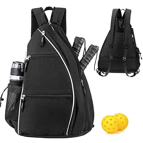 Yangshine Upgrade Verbessertes wasserdichtes Tennisrucksack,verstellbare Tennis-Tasche/Herren Squashschläger multifunktionaler Sportrucksack,Schwarz von Yangshine