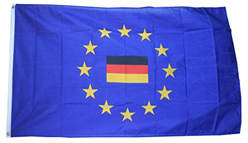 Yantec Flaggen Europa mit Deutschland Fahne 90 * 150 cm von Yantec Flaggen