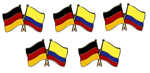 Yantec Pins 5er Pack Deutschland - Kolumbien Freundschaftspin Flagge von Yantec Pins
