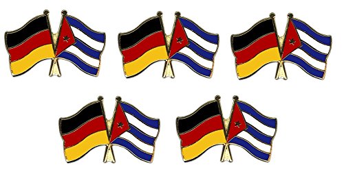 5er Pack Deutschland - Kuba Freundschaftspin Yantec Pin Flagge von Yantec Pins