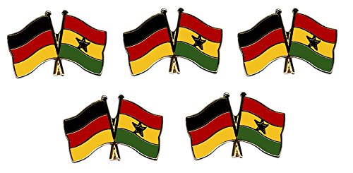 5er Pack Deutschland - Ghana Freundschaftspin Yantec Pin Flagge von Yantec Pins