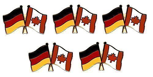 5er Pack Deutschland - Kanada Freundschaftspin Yantec Pin Flagge von Yantec Pins