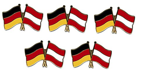 5er Pack Deutschland - Österreich Freundschaftspin Yantec Pin Flagge von Yantec Pins