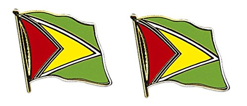 Yantec Flaggenpin 2er Pack Guyana Pin Anstecknadel Fahnenpin von Yantec Pins